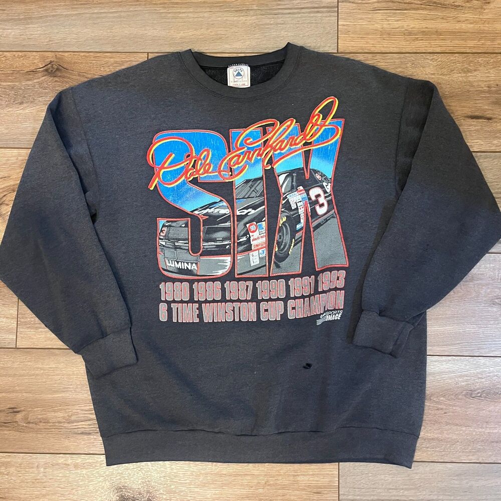 Vintage 1993 Dale Earnhardt Six Time Winston Cup Champion Sweatshirt NASCAR XXL